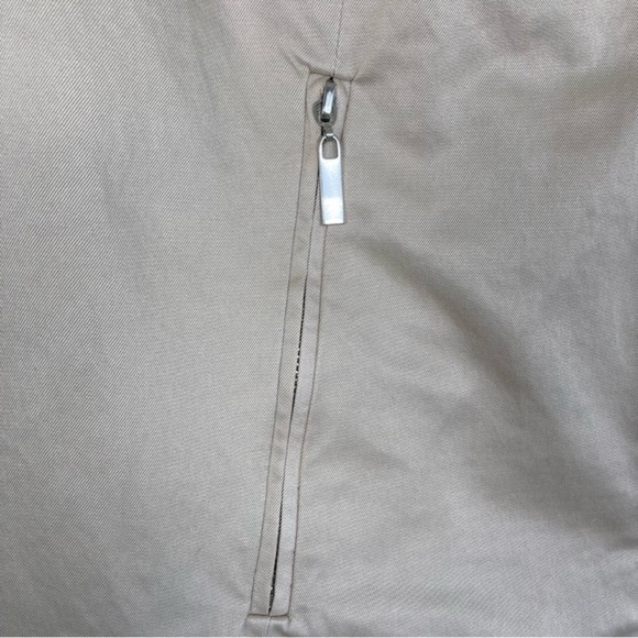 QVC Retro 60s Style A-line Swing Jacket Trenchcoat Full Zip Beige Twee Sz XS - Picture 11 of 14